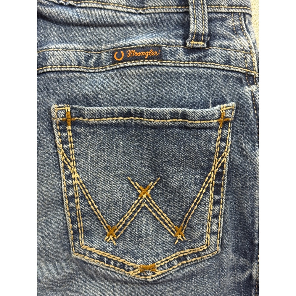 Wrangler Womens Willow Bootcut Stretch Blue Denim Jeans 0x34 Meas: 26x32.5 - Picture 3 of 6